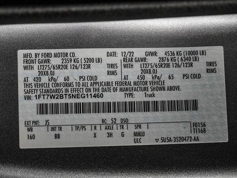 Used 2022 Ford F250 Platinum w/ FX4 Off-Road Package AWD/4WD image 61