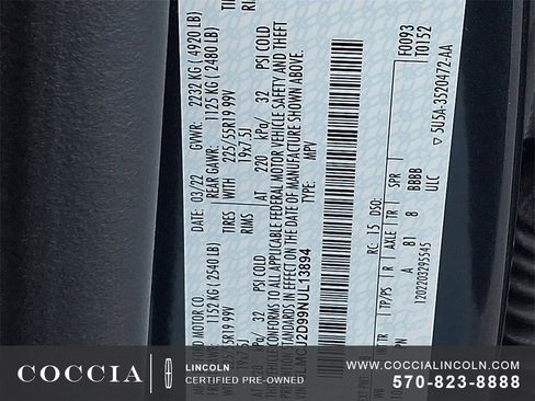 Certified 2022 Lincoln Corsair Reserve w/ Elements Package image 26