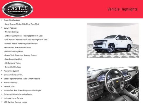 Used 2022 Chevrolet Tahoe LT w/ Luxury Package AWD/4WD image 8