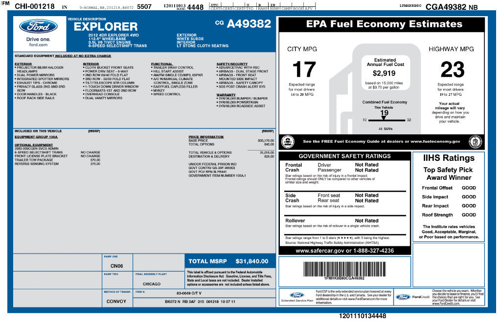 Used 2012 Ford Explorer 4WD w/ Class III Trailer Tow Pkg image 3