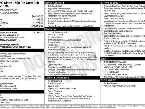 Used 2023 GMC Sierra 1500 Pro w/ Pro Value Package AWD/4WD image 37