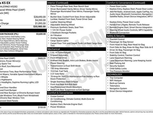 Used 2022 Kia K5 EX w/ EX Premium Package FWD image 17