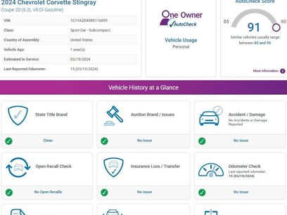 Used 2024 Chevrolet Corvette Stingray Coupe w/ 1LT