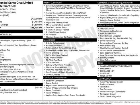 New 2026 Hyundai Santa Cruz Limited AWD/4WD image 26