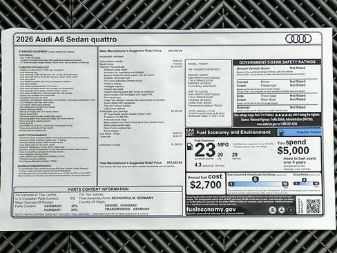 New 2026 Audi A6 Premium Plus image 35