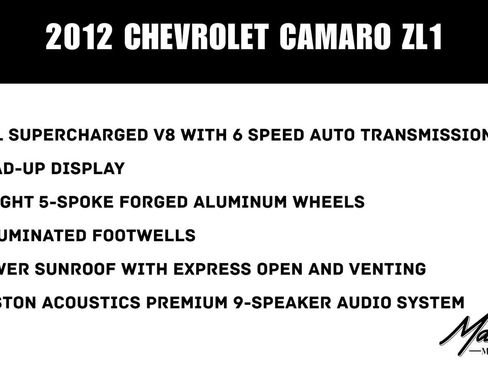 Used 2012 Chevrolet Camaro ZL1 RWD image 2