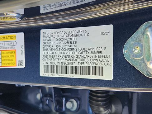 New 2025 Honda Accord SE image 17