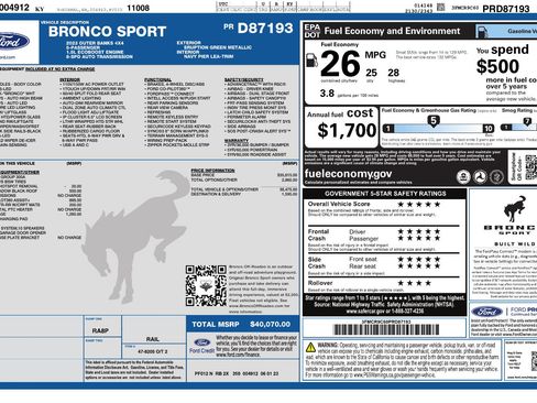 Used 2023 Ford Bronco Sport Outer Banks w/ Tech Package image 10