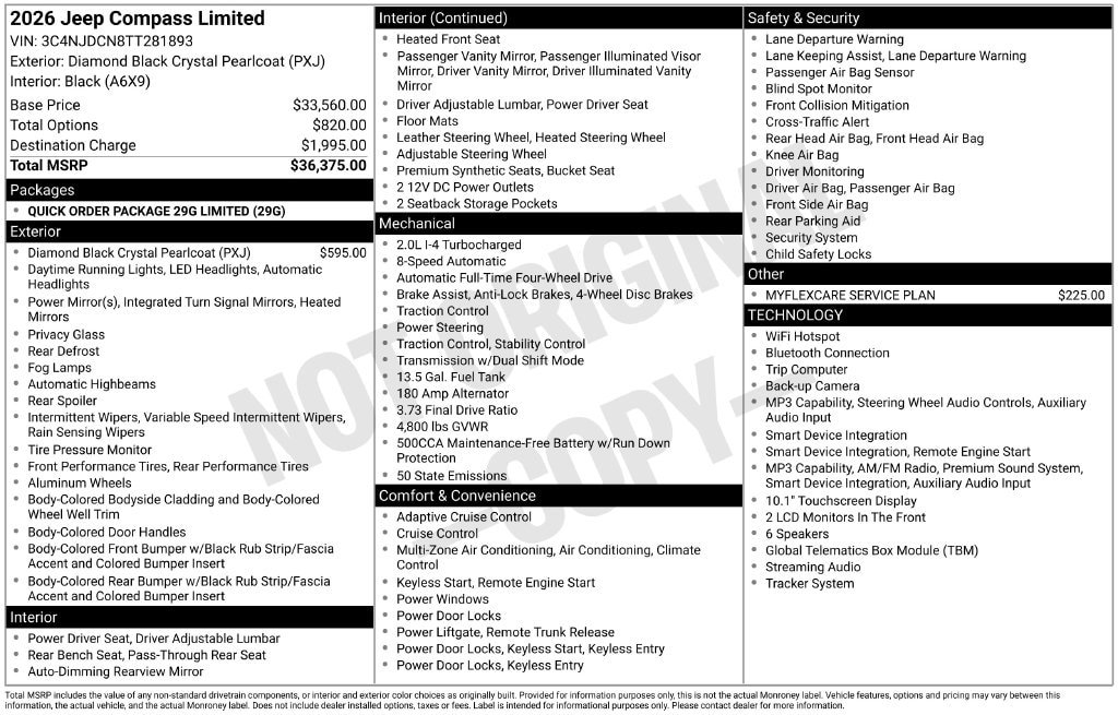 New 2026 Jeep Compass Limited AWD/4WD image 64