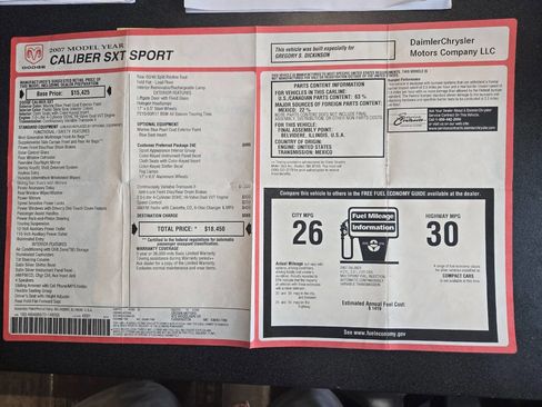 Used 2007 Dodge Caliber SXT image 10