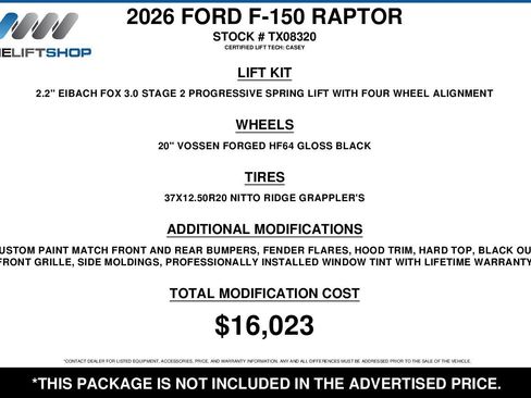 Used 2026 Ford F150 Raptor image 2