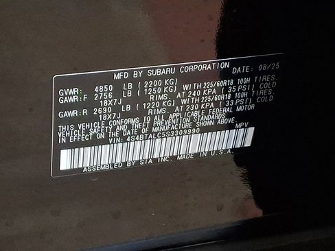 New 2025 Subaru Outback Onyx Edition image 14