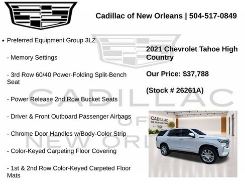 Used 2021 Chevrolet Tahoe High Country RWD image 7