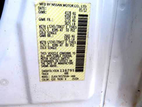Used 2012 Nissan NV 2500 SV w/ Side Curtain Airbag Pkg image 20