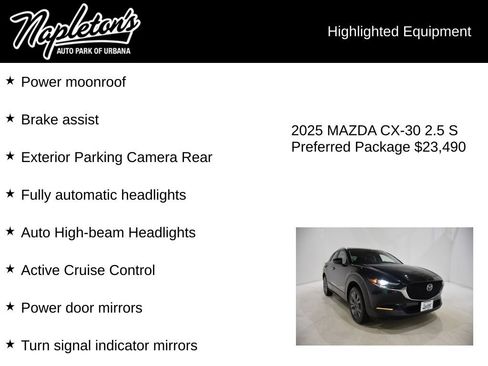 Used 2025 MAZDA CX-30 AWD 2.5 S w/ Preferred Package image 16