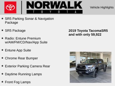 Certified 2019 Toyota Tacoma SR5 AWD/4WD image 10