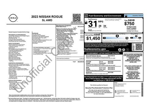 Used 2023 Nissan Rogue SL w/ SL Premium Package AWD/4WD image 2
