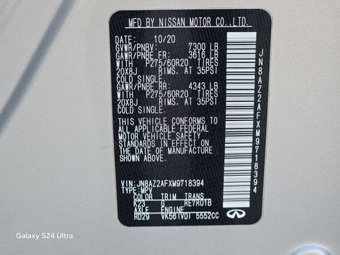 Used 2021 INFINITI QX80 Luxe image 39