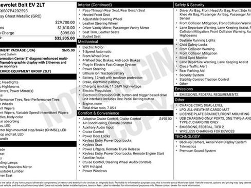 Used 2023 Chevrolet Bolt LT w/ Infotainment Package image 6