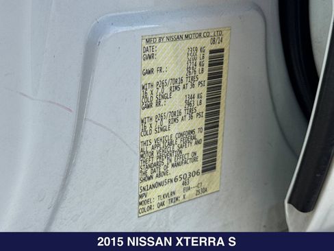 Used 2015 Nissan Xterra S RWD image 28