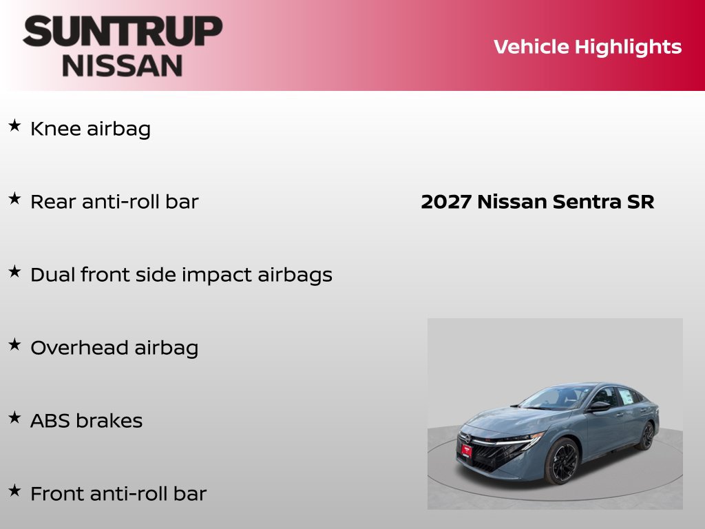 Certified 2027 Nissan Sentra SR w/ Floor Mat Package FWD image 16