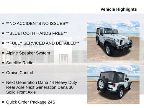 Used 2017 Jeep Wrangler Sport w/ Quick Order Package 24S AWD/4WD image 6