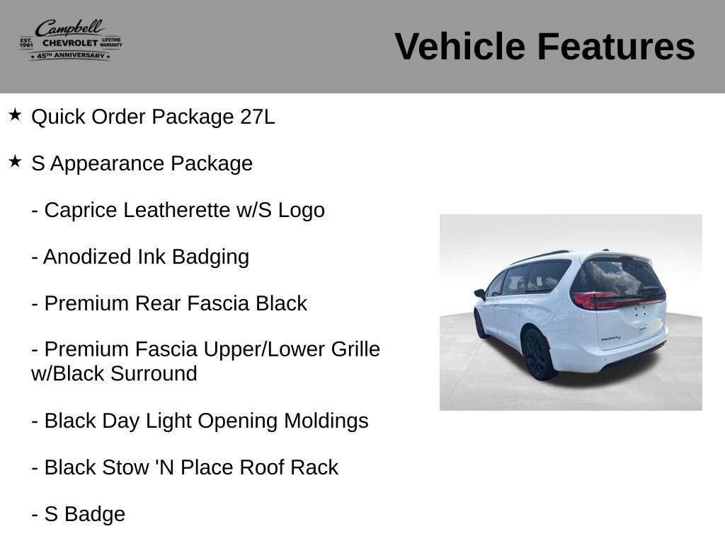 Used 2024 Chrysler Pacifica Touring-L w/ S Appearance Package FWD image 5