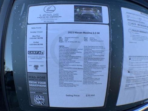 Used 2023 Nissan Maxima SR w/ Sport Mat Group image 26