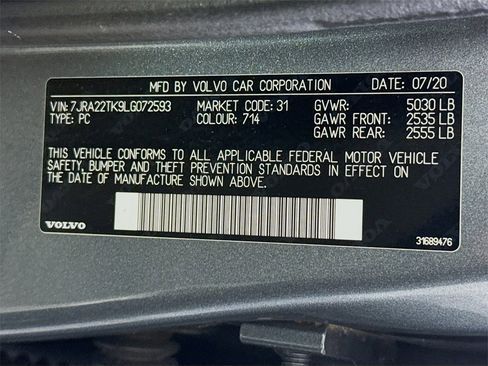 Used 2020 Volvo S60 T6 Momentum image 37