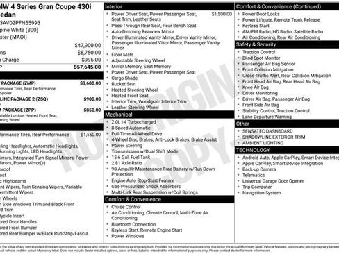 Used 2023 BMW 430i Gran Coupe xDrive w/ M Sport Package image 14