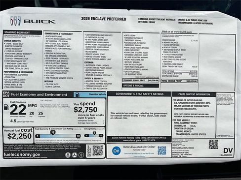 New 2026 Buick Enclave Preferred image 21