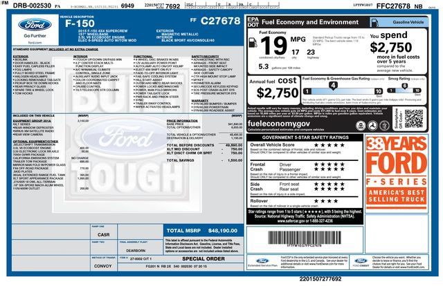 Used 2015 Ford F150 XLT w/ Equipment Group 301A Mid AWD/4WD image 10