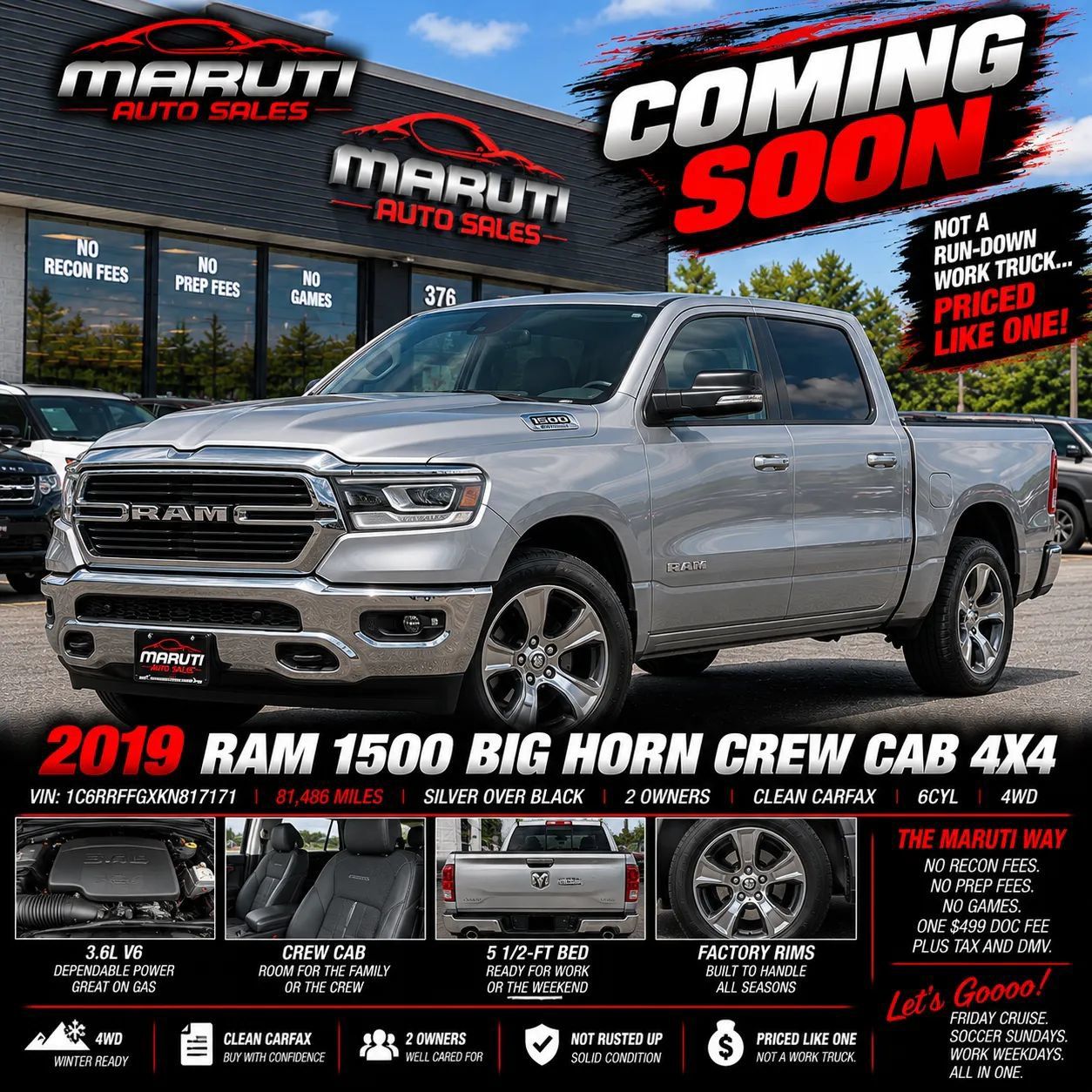 Used 2019 RAM 1500 Big Horn AWD/4WD image 1