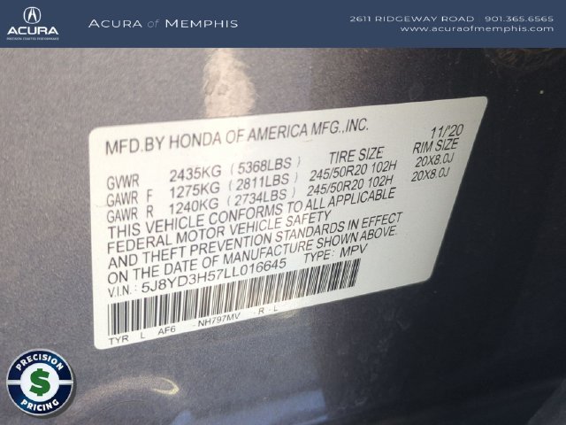 Used 2020 Acura MDX w/ Technology Package FWD image 30