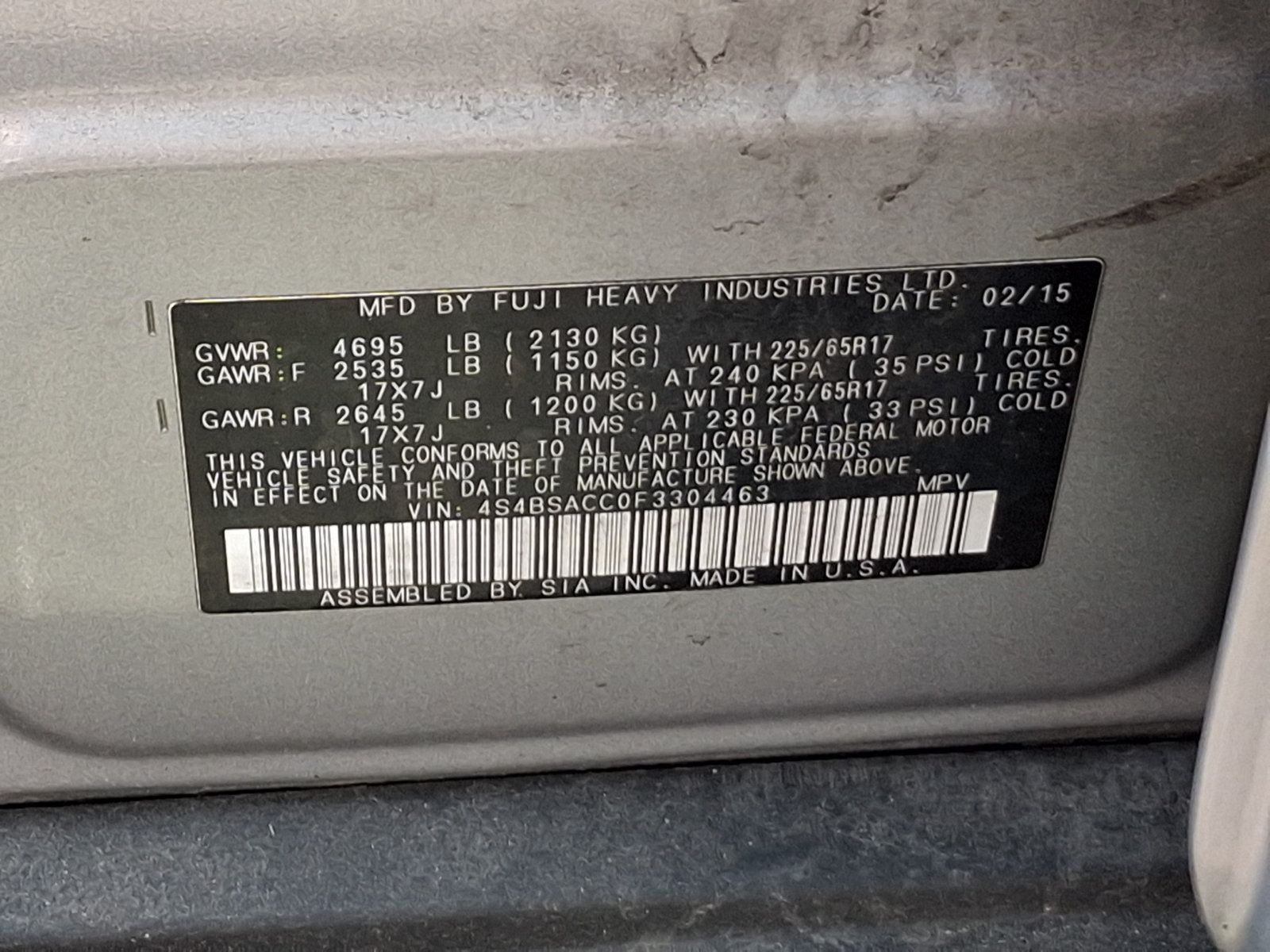 Used 2015 Subaru Outback 2.5i Premium AWD/4WD image 27