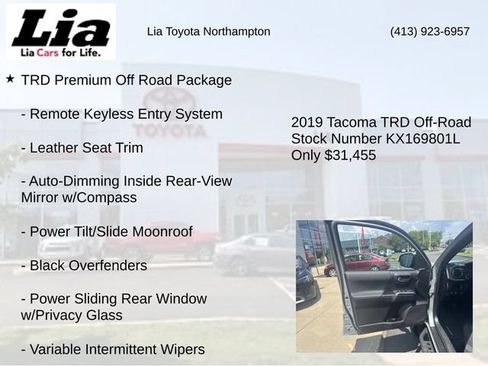 Used 2019 Toyota Tacoma TRD Off-Road w/ TRD Premium Off Road Package AWD/4WD image 14