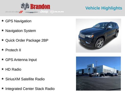 Used 2020 Jeep Grand Cherokee Overland AWD/4WD image 2
