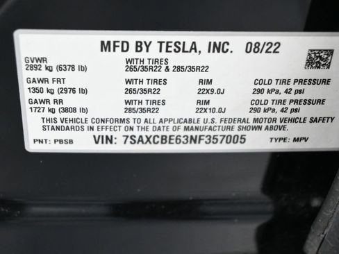 Used 2022 Tesla Model X Plaid AWD/4WD image 18