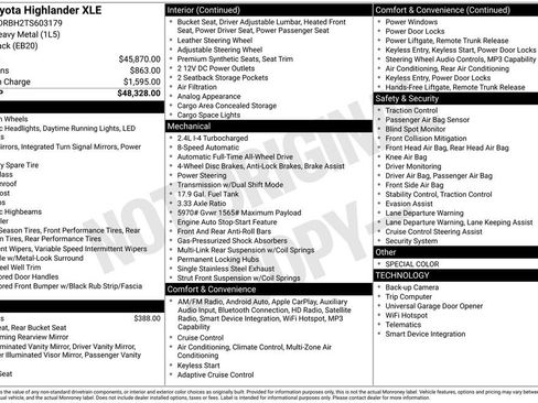 Used 2026 Toyota Highlander XLE AWD/4WD image 6