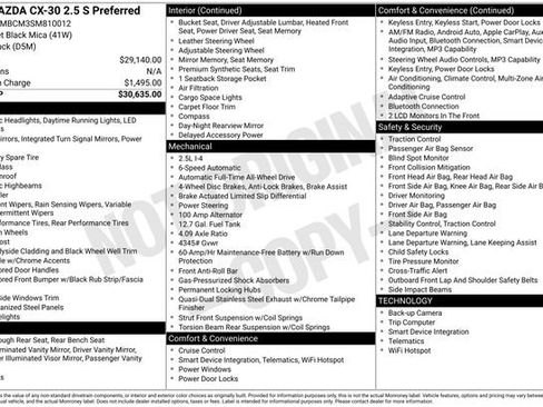 Certified 2025 MAZDA CX-30 AWD 2.5 S w/ Preferred Package image 36