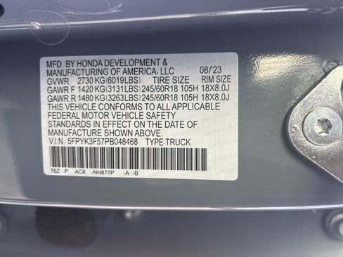 Certified 2023 Honda Ridgeline RTL image 38