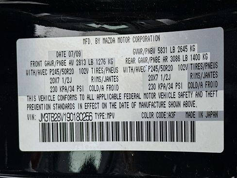 Used 2009 MAZDA CX-9 Grand Touring w/ Grand Touring Assistance Pkg image 12