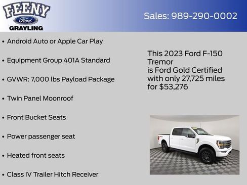 Used 2023 Ford F150 Tremor w/ 360 Degree Camera Package image 9