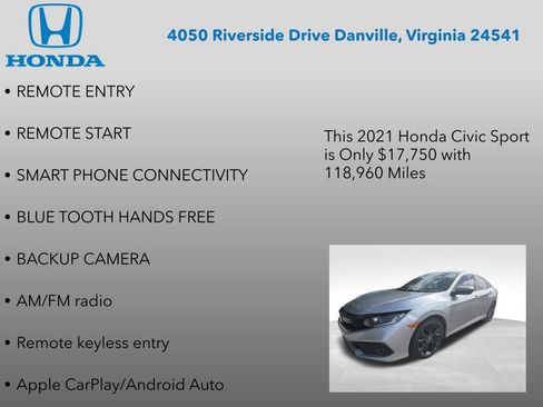 Used 2021 Honda Civic Sport image 7