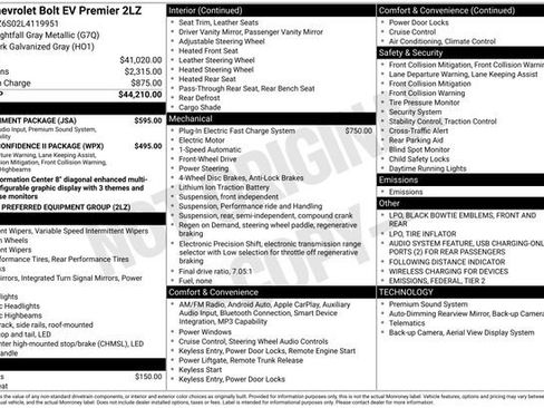 Used 2020 Chevrolet Bolt Premier w/ Infotainment Package image 15