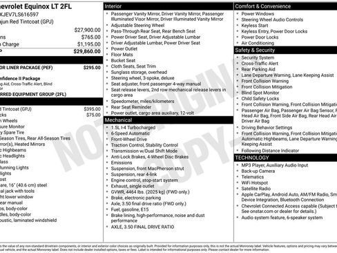 Used 2020 Chevrolet Equinox LT w/ LPO, Floor Liner Package FWD image 5