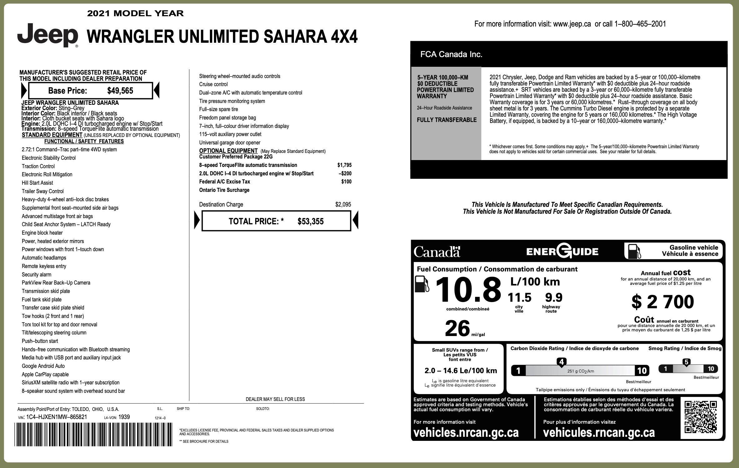 Used 2021 Jeep Wrangler Unlimited Sahara AWD/4WD image 2