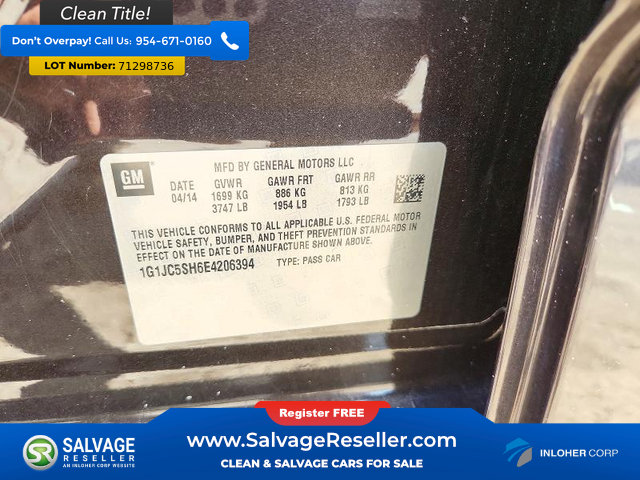 Used 2014 Chevrolet Sonic LT w/ Wheels and Fog Lamp Package FWD image 16