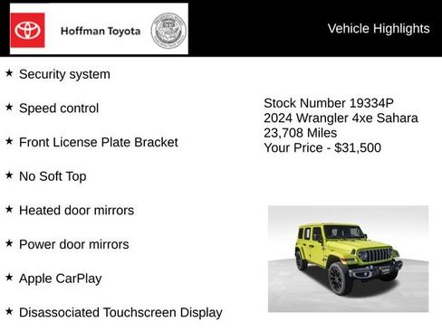 Used 2024 Jeep Wrangler Unlimited Sahara AWD/4WD image 31