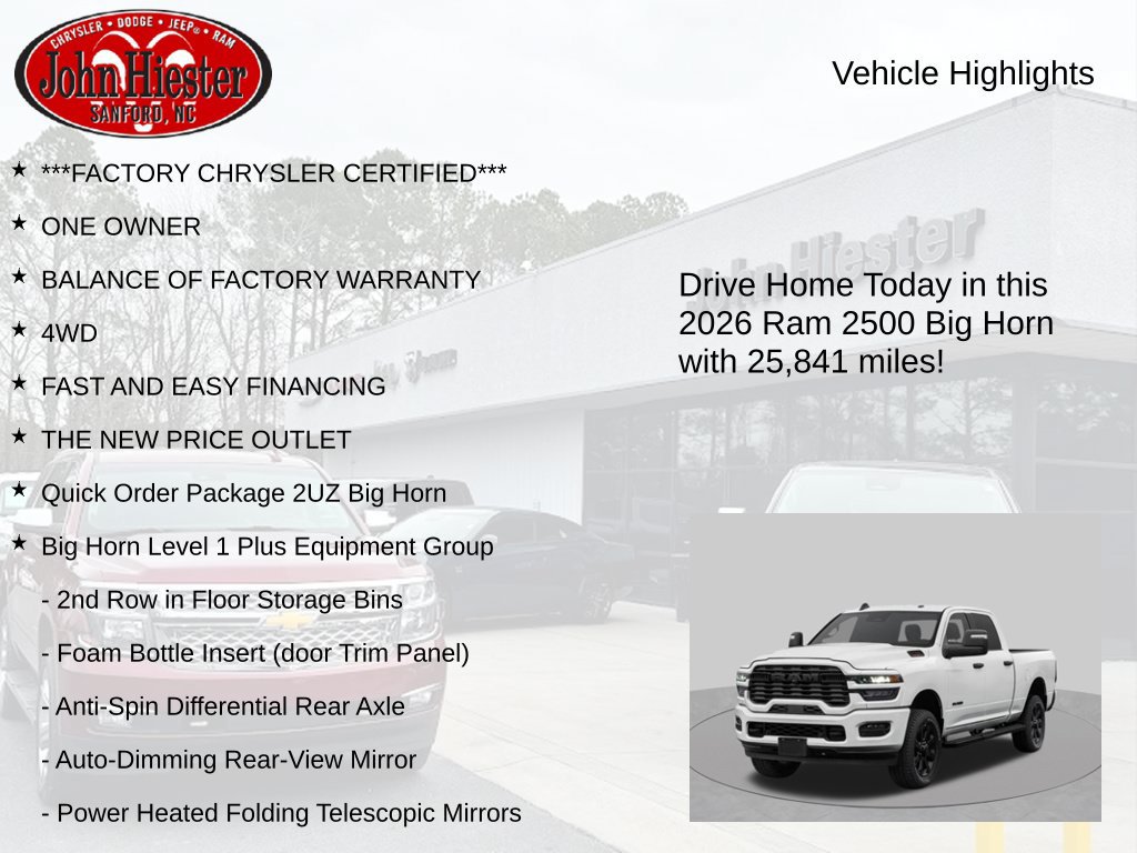 Used 2026 RAM 2500 Big Horn AWD/4WD image 3
